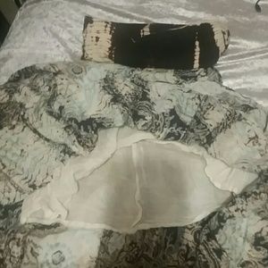 Bohemian lightweight printed gauze skirt